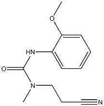 3-(2-cyanoethyl)-1-(2-methoxyphenyl)-3-methylurea Struktur