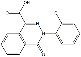 3-(2-fluorophenyl)-4-oxo-3,4-dihydrophthalazine-1-carboxylic acid Struktur