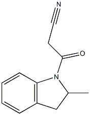 3-(2-methyl-2,3-dihydro-1H-indol-1-yl)-3-oxopropanenitrile Structure