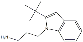 3-(2-tert-butyl-1H-indol-1-yl)propan-1-amine,,结构式