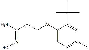 3-(2-tert-butyl-4-methylphenoxy)-N'-hydroxypropanimidamide,,结构式