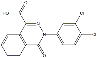 3-(3,4-dichlorophenyl)-4-oxo-3,4-dihydrophthalazine-1-carboxylic acid Struktur