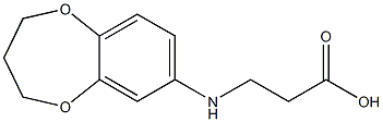 3-(3,4-dihydro-2H-1,5-benzodioxepin-7-ylamino)propanoic acid,,结构式