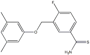 3-(3,5-dimethylphenoxymethyl)-4-fluorobenzene-1-carbothioamide Struktur