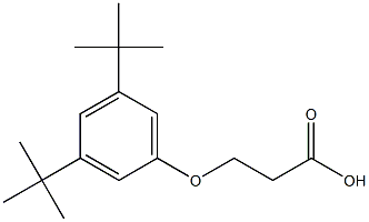 3-(3,5-di-tert-butylphenoxy)propanoic acid Struktur