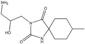 3-(3-amino-2-hydroxypropyl)-8-methyl-1,3-diazaspiro[4.5]decane-2,4-dione Structure