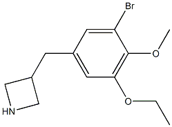 3-(3-bromo-5-ethoxy-4-methoxybenzyl)azetidine,,结构式