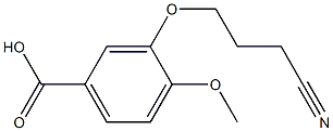 3-(3-cyanopropoxy)-4-methoxybenzoic acid 结构式