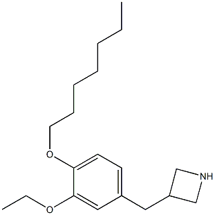 3-(3-Ethoxy-4-heptyloxy-benzyl)-azetidine 化学構造式
