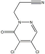 3-(4,5-dichloro-6-oxopyridazin-1(6H)-yl)propanenitrile 化学構造式