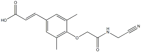 3-(4-{[(cyanomethyl)carbamoyl]methoxy}-3,5-dimethylphenyl)prop-2-enoic acid|