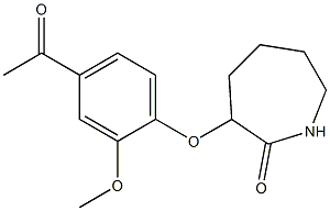 3-(4-acetyl-2-methoxyphenoxy)azepan-2-one 结构式