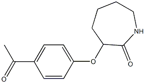 3-(4-acetylphenoxy)azepan-2-one Struktur