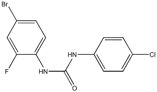 3-(4-bromo-2-fluorophenyl)-1-(4-chlorophenyl)urea,,结构式