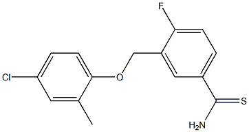 3-(4-chloro-2-methylphenoxymethyl)-4-fluorobenzene-1-carbothioamide