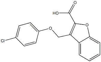 3-(4-chlorophenoxymethyl)-1-benzofuran-2-carboxylic acid Structure