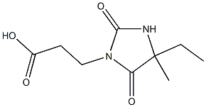 3-(4-ethyl-4-methyl-2,5-dioxoimidazolidin-1-yl)propanoic acid Struktur