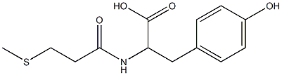 3-(4-hydroxyphenyl)-2-[3-(methylsulfanyl)propanamido]propanoic acid Structure