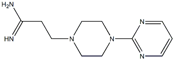 3-(4-pyrimidin-2-ylpiperazin-1-yl)propanimidamide 化学構造式