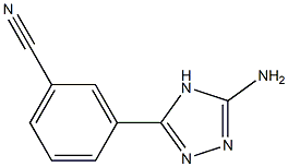 3-(5-amino-4H-1,2,4-triazol-3-yl)benzonitrile 化学構造式