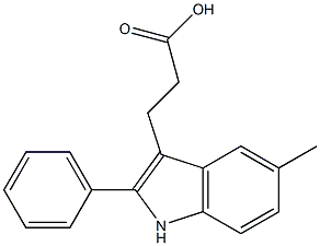 3-(5-methyl-2-phenyl-1H-indol-3-yl)propanoic acid Struktur