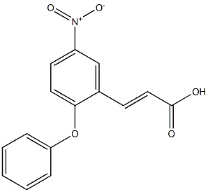 3-(5-nitro-2-phenoxyphenyl)prop-2-enoic acid,,结构式