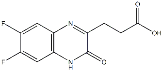 3-(6,7-difluoro-3-oxo-3,4-dihydroquinoxalin-2-yl)propanoic acid Structure
