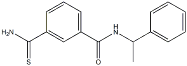 3-(aminocarbonothioyl)-N-(1-phenylethyl)benzamide 结构式