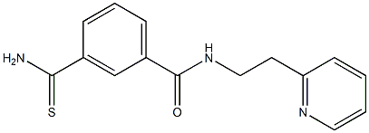 3-(aminocarbonothioyl)-N-(2-pyridin-2-ylethyl)benzamide,,结构式