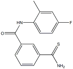 3-(aminocarbonothioyl)-N-(4-fluoro-2-methylphenyl)benzamide Struktur