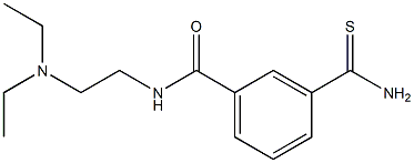 3-(aminocarbonothioyl)-N-[2-(diethylamino)ethyl]benzamide Structure