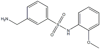 3-(aminomethyl)-N-(2-methoxyphenyl)benzene-1-sulfonamide Struktur