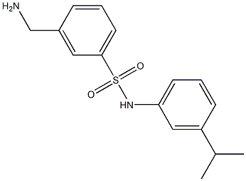 3-(aminomethyl)-N-[3-(propan-2-yl)phenyl]benzene-1-sulfonamide