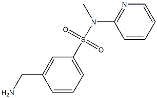 3-(aminomethyl)-N-methyl-N-(pyridin-2-yl)benzene-1-sulfonamide 化学構造式