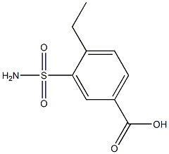 3-(aminosulfonyl)-4-ethylbenzoic acid,,结构式