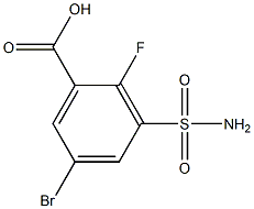 3-(aminosulfonyl)-5-bromo-2-fluorobenzoic acid Structure