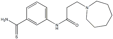 3-(azepan-1-yl)-N-(3-carbamothioylphenyl)propanamide 化学構造式