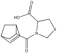 3-(bicyclo[2.2.1]hept-5-en-2-ylcarbonyl)-1,3-thiazolidine-4-carboxylic acid Structure