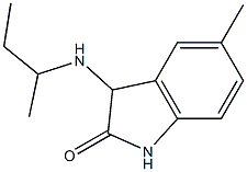 3-(butan-2-ylamino)-5-methyl-2,3-dihydro-1H-indol-2-one,,结构式