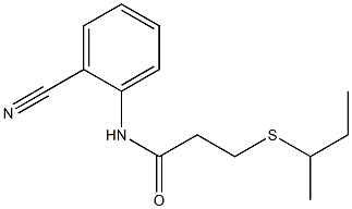 3-(butan-2-ylsulfanyl)-N-(2-cyanophenyl)propanamide Structure