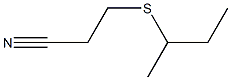 3-(butan-2-ylsulfanyl)propanenitrile,,结构式