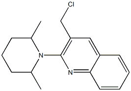 3-(chloromethyl)-2-(2,6-dimethylpiperidin-1-yl)quinoline Structure