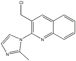 3-(chloromethyl)-2-(2-methyl-1H-imidazol-1-yl)quinoline,,结构式