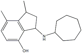 3-(cycloheptylamino)-1,7-dimethyl-2,3-dihydro-1H-inden-4-ol 结构式