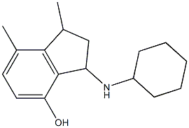 3-(cyclohexylamino)-1,7-dimethyl-2,3-dihydro-1H-inden-4-ol Structure