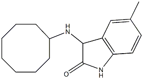 3-(cyclooctylamino)-5-methyl-2,3-dihydro-1H-indol-2-one 化学構造式