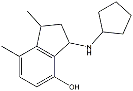3-(cyclopentylamino)-1,7-dimethyl-2,3-dihydro-1H-inden-4-ol,,结构式