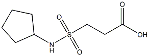 3-(cyclopentylsulfamoyl)propanoic acid,,结构式