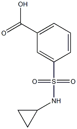 3-(环丙基氨基磺酰基)苯甲酸,,结构式