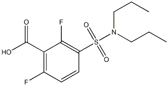 3-(dipropylsulfamoyl)-2,6-difluorobenzoic acid Structure